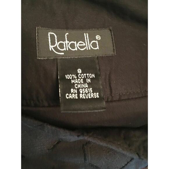 Rafaella Black Cotton Pleated Knee Length Lined Textured Skirt 8 - Picture 3 of 7